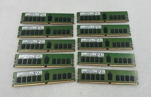 [LOT 10] SAMSUNG 16GB 1Rx4 PC4-2400T M393A2K40BB1-CRC0Q DDR4 Server Memory RAM - Picture 1 of 4
