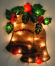 Fensterbild Weihnachtsbaum Fensterdeko beleuchtet / Glocken