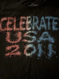 NWT Faded Glory Sz XL 16-18 Sparkly Fireworks "Celebrate USA 2011" T-Shirt pics - Picture 1 of 11