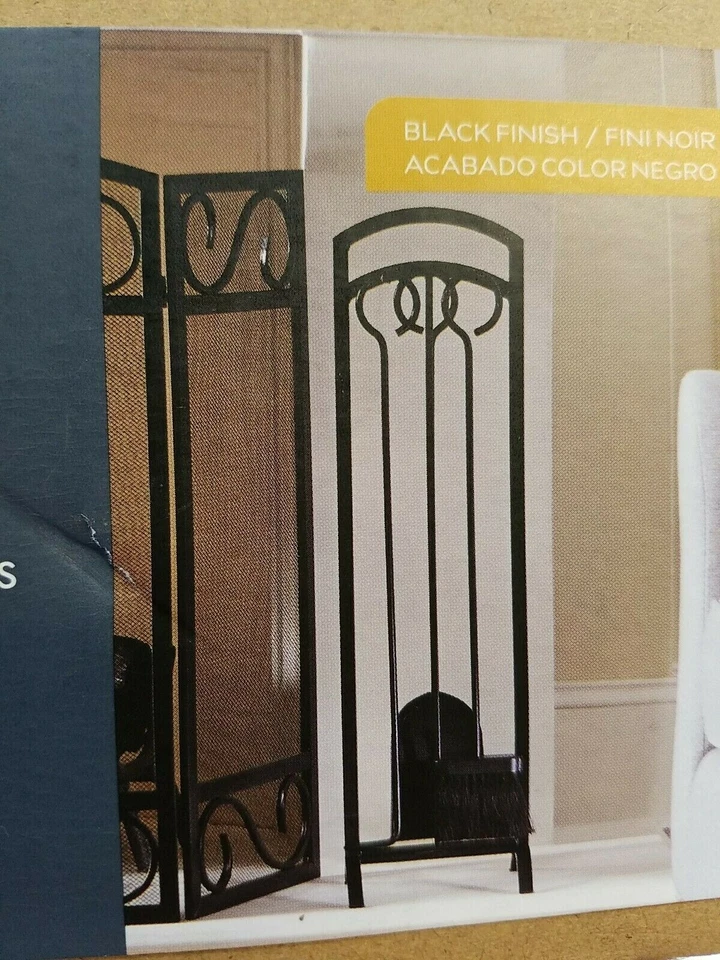 Style Selections 3-piece Black Steel Fireplace Tool Set Shovel Broom and Poker