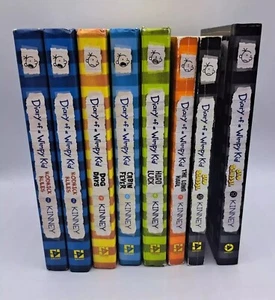 Lot of 8 Diary of a Wimpy Kid Books Jeff Kinney Hardcover Paperback - Picture 1 of 4
