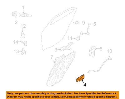 Manija de herrajes de cerradura de puerta trasera Ford OEM 06-12 Fusion, interior BE5Z5422600C Foto 1 de 2
