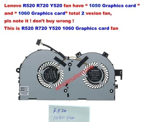 New for Lenovo Y520 R520 R720-15IKBN laptop CPU cooling 1060 version Fan - Afbeelding 1 van 2