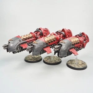 Warhammer 30k Space Marines Flesh Tearers Scimitar Jetbikes x3 bemalt - Bild 1 von 8