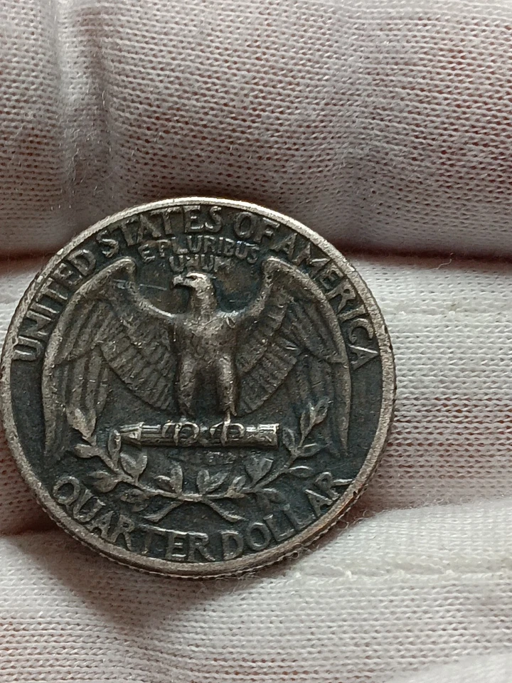 1943 Washington Quarter stunning BLACK BEAUTY Au Choice  O/255 - Image 1 of 4