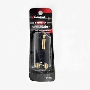 Radio Shack Y Adapter 1/4 In Mono Male To Dual Phono Female RCA - Picture 1 of 10