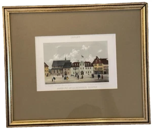 🖼️ Original Lithographie – Erfurt Anger mit Ursulinerinnenkloster (ca. 1860) - Picture 1 of 3