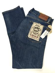 Polo Ralph Lauren Mens Varick Slim Straight Stretch Medium Blue Denim 32x30 Jean - Picture 1 of 12