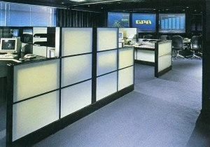 HERMAN MILLER ETHOSPACE 24"Wx 16"H Wall White Glass Transluant Tile for CUBICLES - Picture 1 of 12