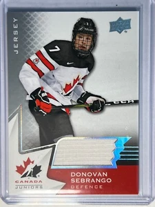 2020-21 UD Team Canada Juniors - Jersey #19 - Hlinka - Donovan Sebrango - Picture 1 of 2