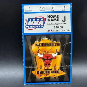 1996 NBA FINALS BULLS SONICS GM 2 TICKET STUB JORDAN 29 PTS, SIGNED BY JIM EDGAR - Picture 1 of 2