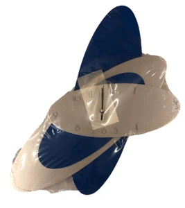 OROLOGIO DA PARETE MURO QUADRANTE ARGENTO E BLU CM 49 X 28 - Picture 1 of 1