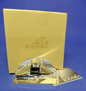 Candelabro Cónico Rogaska Cristal Hecho a Mano Hecho en Eslovenia Nuevo Caja Abierta - Imagen 1 de 10