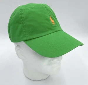 Polo Ralph Lauren Baseball Cap Hat Chino Green Orange Pony One Size - Bild 1 von 11