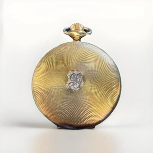 10K GOLD PLATE Pocket Watch Case fit Unitas ETA 6498 ST36 etc fit Dial 36.7-38mm - Picture 1 of 6