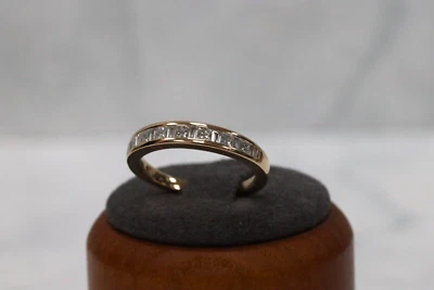 18ct Yellow Gold Diamond Half Eternity Ring - Size L - Image 1 of 4