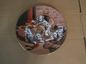 1993 HAMILTON COLLECTION WHERE'S THE FIRE? JIM LAMB DALMATION PUPPIES PLATE - Picture 1 of 9