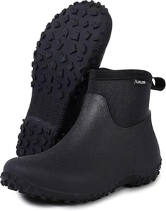 Waterproof Rain Booties Fishing Deck Boots Neoprene Rubber Black Women's 10 - Picture 1 of 7