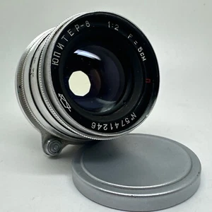 Jupiter 8 50mm f2 Red P M39 Mount KMZ (like Zeiss Jean Biotar Leitz Leica) - Imagen 1 de 17