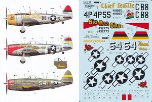 EAGLECALS DECALS 1/48 P-47D Thunderbolt 85th FS 57th FG 362nd FG 406th FG(USAAF) - Imagen 1 de 14