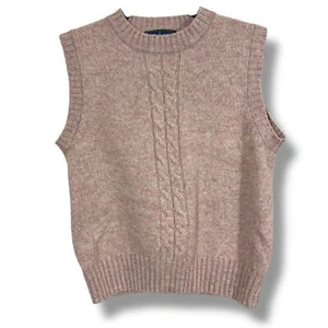 Maglione gilet vintage Lady Van Heusen misto lana rosa - Foto 1 di 6