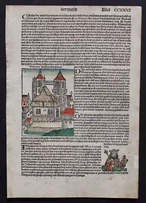 Inkunabel,schedel Weltchronik,koloriert,deutsche Ausgabe Blatt Ccxxxi ,1493,rar • 178.44€