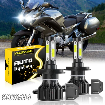 Bombillas de faros LED H4 haz alto bajo para Yamaha FJR1300AE 2006 2007 2008 2009 Foto 1 de 4
