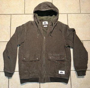 QUIKSILVER Men's TRIPLE STRINGER XL Corduroy Sherpa Jacket- Grape Leaf - Picture 1 of 8