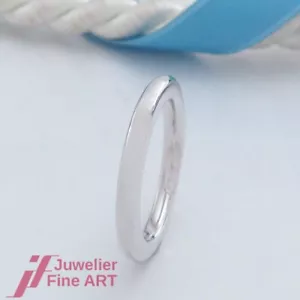 fine ring wedding ring partner ring side ring - 18K/750 white gold - size 54 - Picture 1 of 6