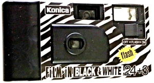 Expired  Konica  FiLM-iN  Black & White  27 Exp.  Single Use  35mm  Film  Camera - Picture 1 of 1