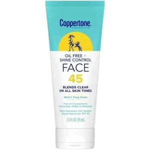 Protector solar facial Coppertone sin aceite + control de brillo FPS 45 2,5 OZ - Imagen 1 de 1