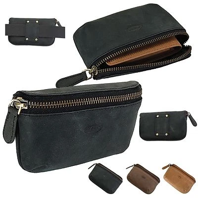 Gürteltasche Echt Leder Hüfttasche Bikertasche Bauchtasche Festivaltasche  - Bild 1 von 4