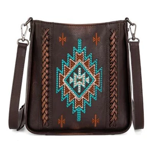 Montana West Aztec Crossbody Bags for Women Leather Cross Bay Embroidered - Picture 1 of 7