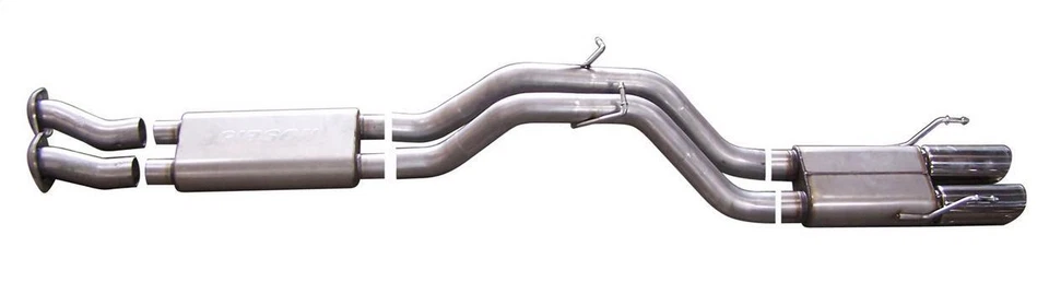 Gibson Performance Exhaust 17405 猫背双排气系统;铝化 — 第 1/4 张图片