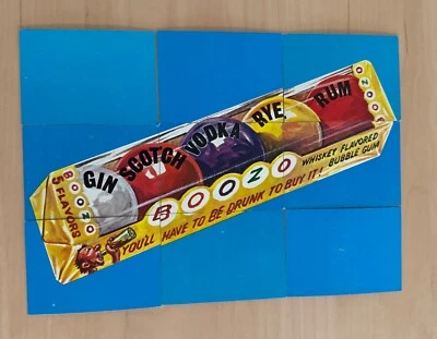 1974 Topps Wacky Packages Rompecabezas Completo Boozo 9 Cartas Listas de Verificación Foto 1 de 4