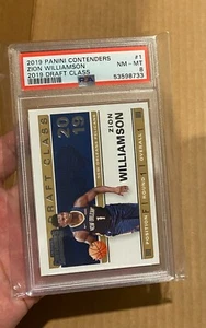 2019 Zion Williamson DRAFT CLASS INSERT Rookie Card #1 PSA 8 Clean CLEAR Case! - Picture 1 of 3
