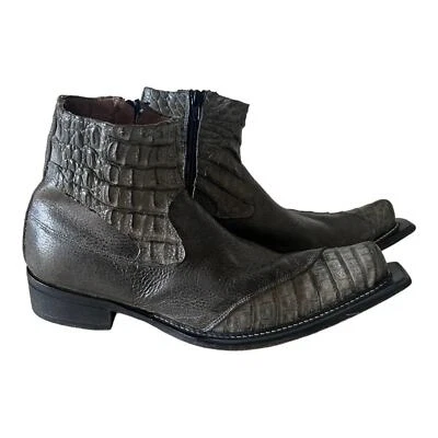 Botas occidentales La Scarpa Tally genuinas cuerno de caimán espalda gris cocodrilo talla 9 Foto 1 de 4