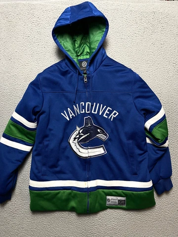 Vancouver NHL G-III Jacket Mens L Full Zip Heavyeight Blue Green Hockey Cover