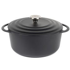 Vivo by Villeroy & Boch CW0463 24 cm Cast Iron Casserole Pot, Black, 4.2 Litres
