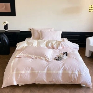 Duvet Cover Set, 100% Egyptian Cotton Duvet Cover Set, Silky Soft, Breathable - Picture 1 of 30