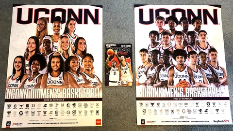 2022-23 UCONN MENS & WOMENS BASKETBALL SCHEDULE TEAM POSTERS & YEARBOOK Cover