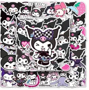 100Pcs Cute Anime Kuromi Graffiti Stickers Kawaii Sanrio Cartoon Decals - Picture 1 of 8