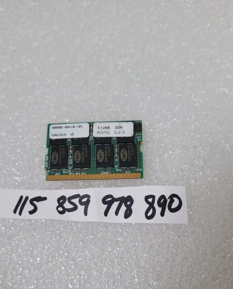 512MB 1RX8  PC  DDR1 333  PC2700  172PIN MICRO-DIMM  NON-ECC  SINGLE RANK  64X8 - Image 1 of 1