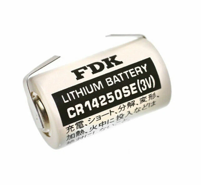 FDK CR14250SE 3V 850mAh formato 1/2AA Batteria al Litio con terminali a saldare
