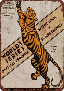 1934 Detroit Tigers VS St louis Cardinals world series METAL SIGN 8 x 12 - Picture 1 of 1