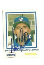 Nardi Contreras 1987 Crown Richmond Braves autographed auto signed card