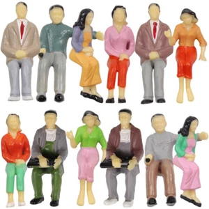 Figuras sentadas P25S 12 piezas modelo trenes escala G 1:25 sentadas personas diferentes - Imagen 1 de 6