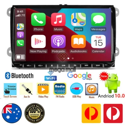 9" Carplay Android 10.0 Car Stereo GPS Head Unit for VW Golf MK5 MK6 Caddy Jetta - Image 1 of 4
