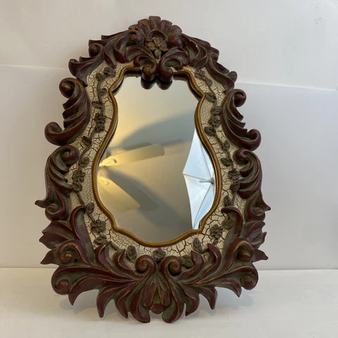 Decoline New York Burgundy And Ivory Wall Mirror Cover
