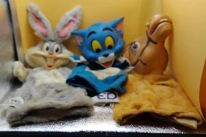 Mattel Bugs Bunny Mr Ed Tom Jerry Lot 3 Puppen Vintage Gummikopf 60er TLC Set - Bild 1 von 13